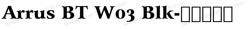 Arrus BT W03 Blk字体转换